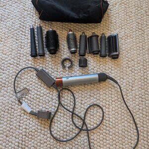 Dyson Airwrap Multi-Styler Complete Copper/Nickel w/ long hair accessories